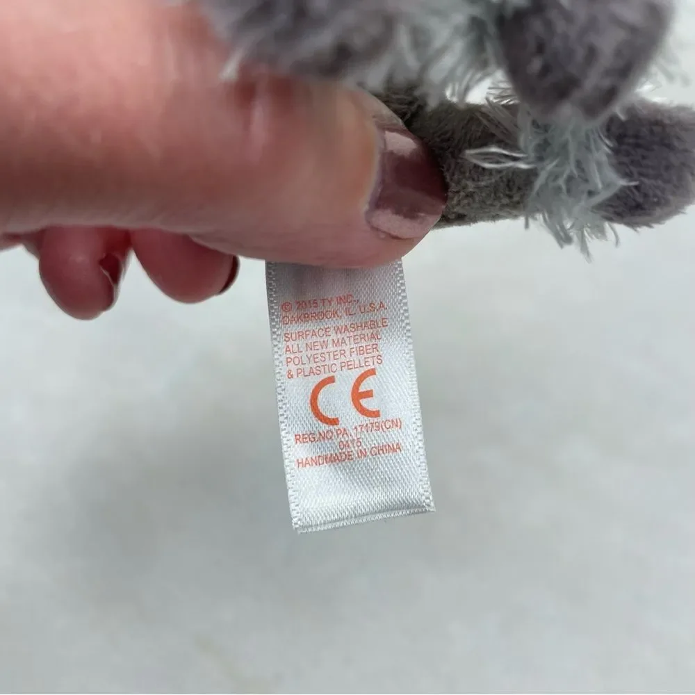 Ty Sparkle Disney Frozen Sven Reindeer Beanie Baby Keyclip New Heart Tag Gray - Picture 6 of 9